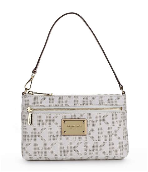 michael kors jet set large wristlet mk logo pvc vanilla|Michael Kors women's jet set item LG crossbody.